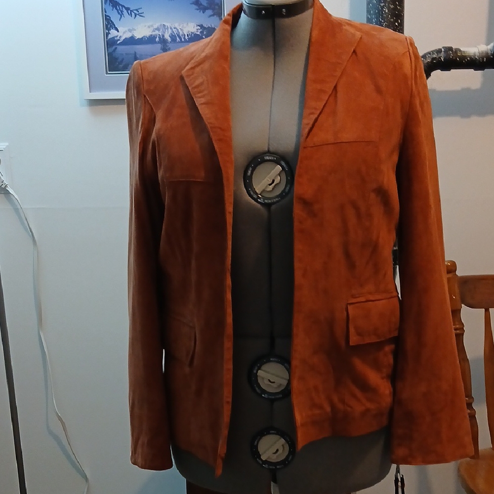 Rust Orange SUEDE Blazer